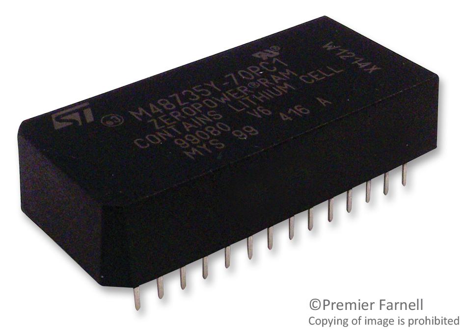 M48Z35Y-70PC1 NVRAM, 10 YR BATTERY 256K, 48Z35 STMICROELECTRONICS