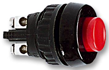 1.10.001.001/0301 SWITCH, PUSHBUTTON, MOM, OPAQUE, RED RAFI