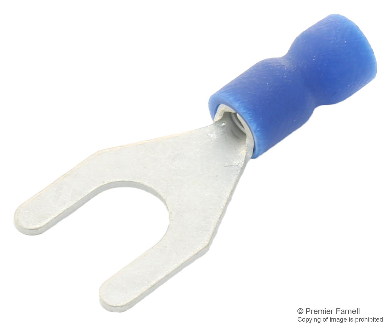 SVEL2-6 CRIMP TERMINAL, FORK, 6MM, BLUE, PK100 MULTICOMP PRO