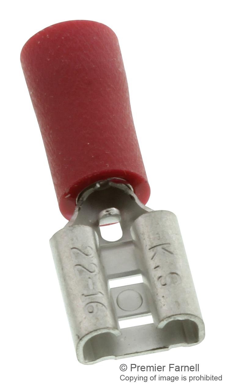 FDD1-250 CRIMP TERMINAL, FEMALE, RED, PK100 MULTICOMP PRO