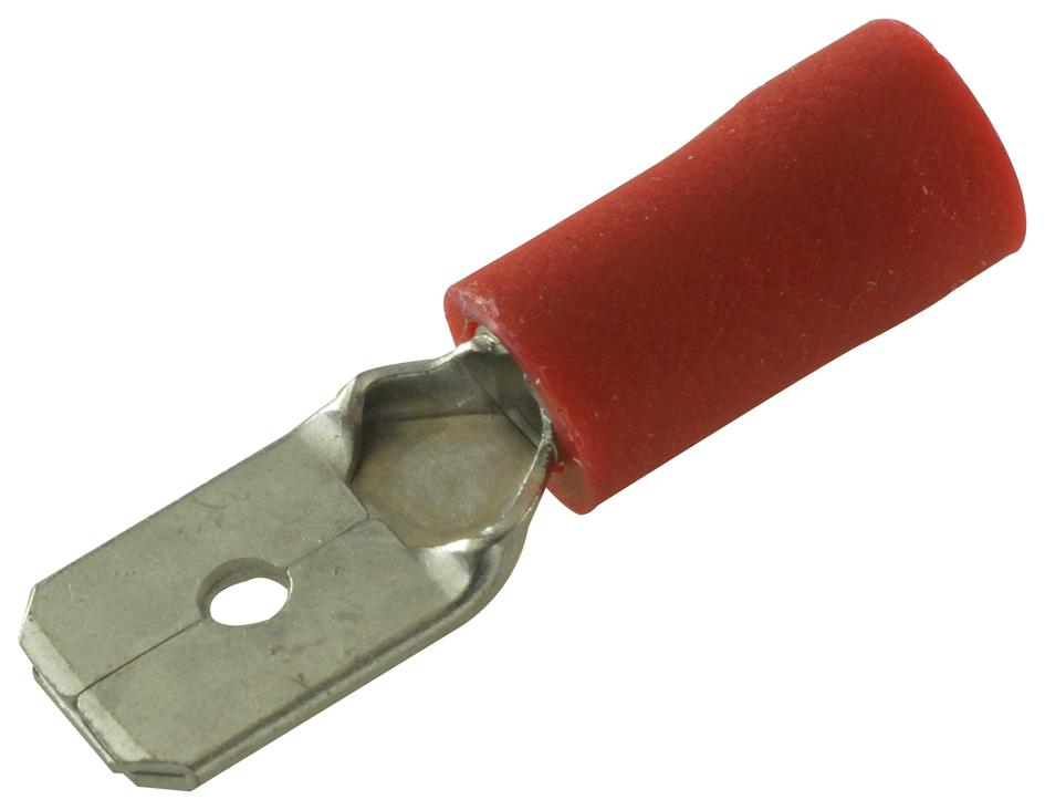MDD1-250 MALE DISCONNECT, 6.35MM, 22-16AWG, RED MULTICOMP PRO