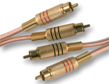 B051 LEAD, 2 X PHONO TO 2 X PHONO, GOLD 1M ELECTROVISION