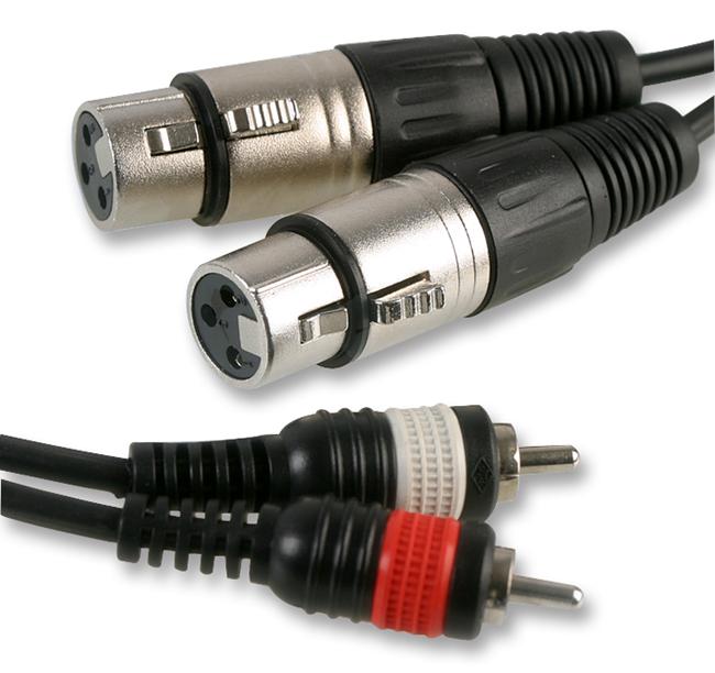 PLS00262 LEAD, 2X XLR SKT TO 2X PHONO P 6M PULSE