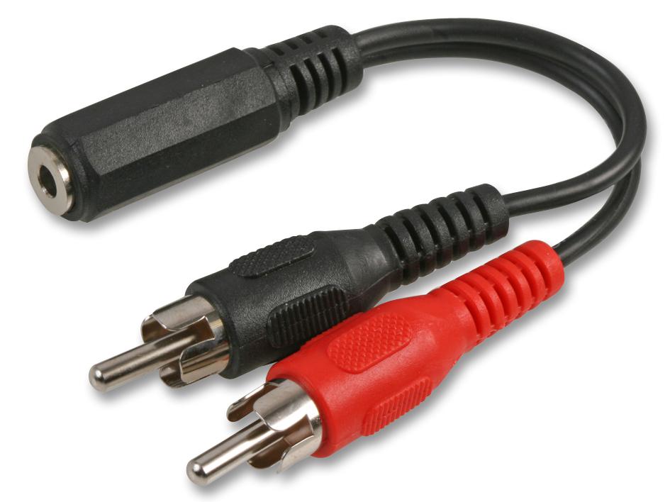 PSG00183 3.5MM ST S TO 2X PHONO PS PRO SIGNAL