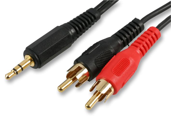 PSG00200 3.5MM ST P TO 2X PHONO - GOLD/15M PRO SIGNAL