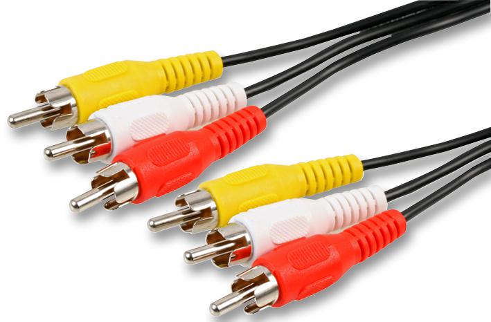 PSG00269 3X PHONO PLUGS TO 3X PLUGS - 20M PRO SIGNAL