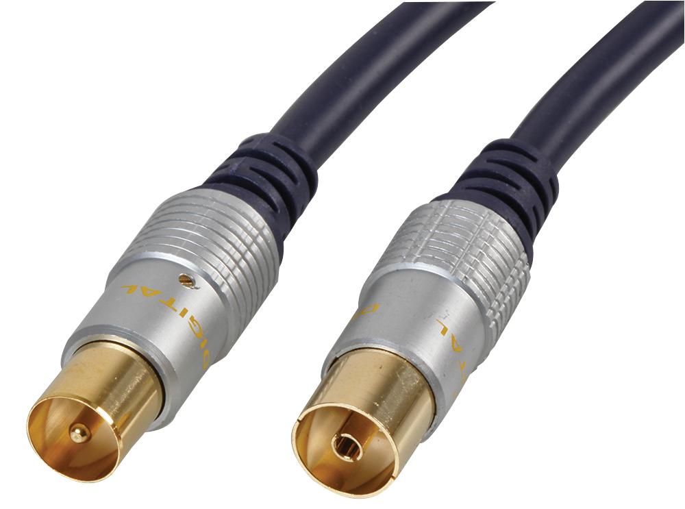 PSG08486 TV COAX PLUG TO SKT HQ LEAD 1M PRO SIGNAL