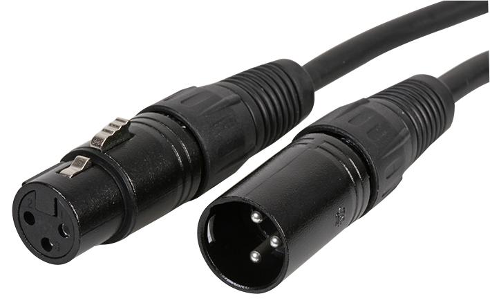 PLS00235 CABLE ASSY, 3P XLR PLUG-SOCKET, 6M PULSE