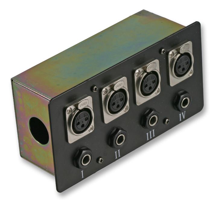 PLS00514 CONNECTION BOX, 4X XLR S + JACK PULSE