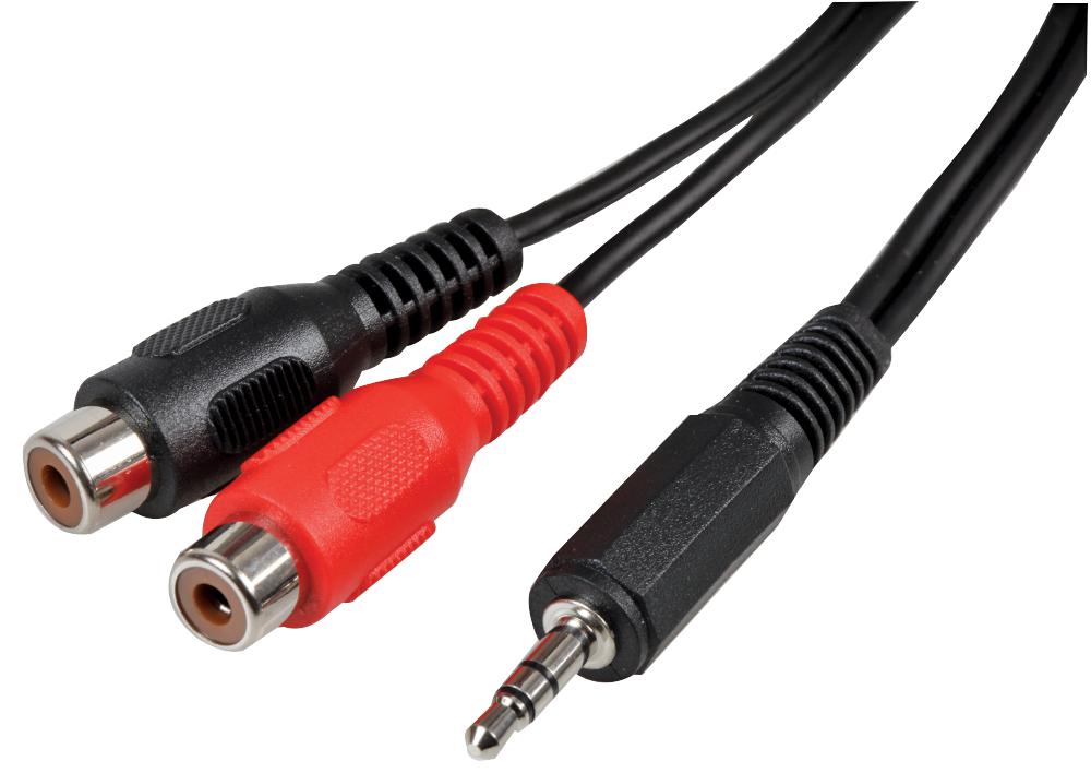 PSG03096 LEAD, 2X PHONO S TO 3.5MM ST P, 1.8M PRO SIGNAL