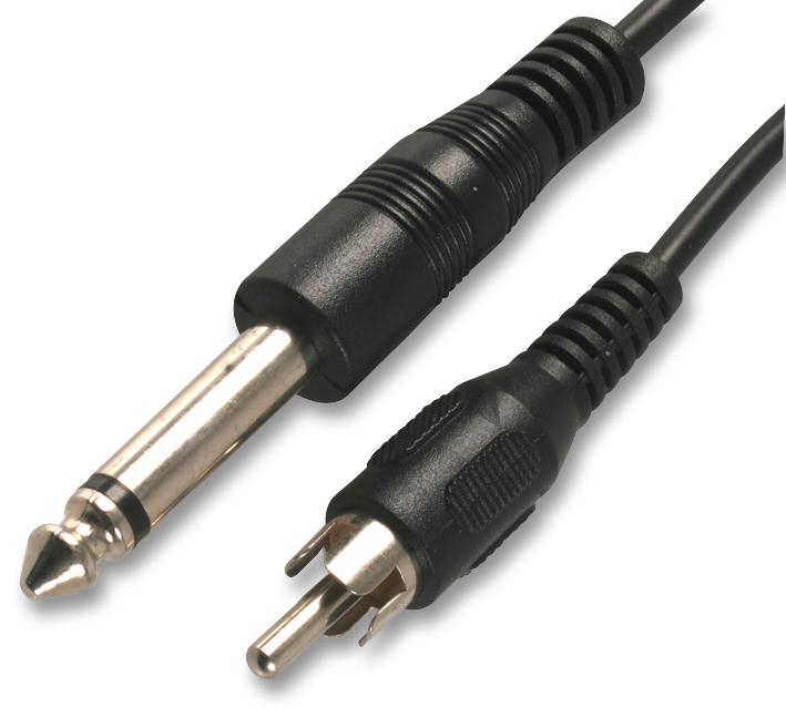PSG03269 6.35MM MONO PLUG TO PHONO PLUG, 1.8M PRO SIGNAL