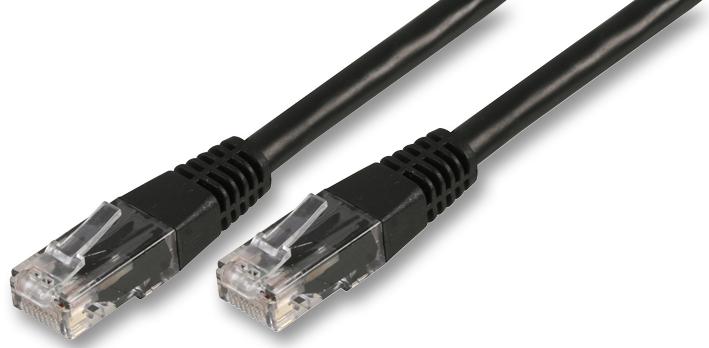 PS11197 PATCH CORD, RJ45 PLUG, CAT6, 1M, BLACK PRO SIGNAL