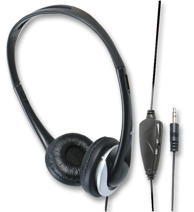 PSG03400 HEADPHONES, STEREO, + VOL, 6M PRO SIGNAL