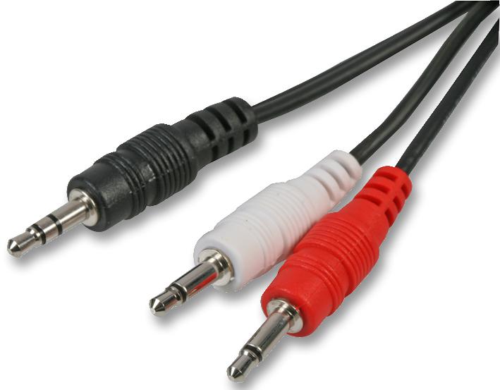 PSG03431 3.5MM ST PLUG TO 2X 3.5 PLUGS, 3M PRO SIGNAL