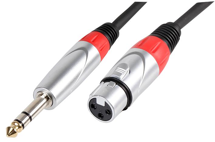 PLS000462 LEAD, XLR SOCKET TO 6.35MM PLUG, 1M PULSE