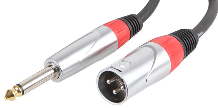 PLS000472 LEAD, XLR PLUG TO 6.35MM 2P PLUG, 1M PULSE