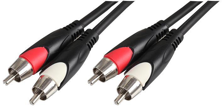 PLS000491 LEAD, 2X PHONO PLUG TO PLUG, 0.5M PULSE