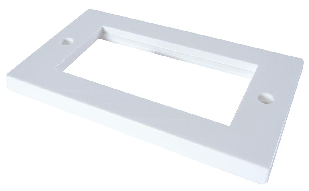 20-0002 AV FACEPLATE, FLAT EDGE, 4 PORT CONNEKT GEAR