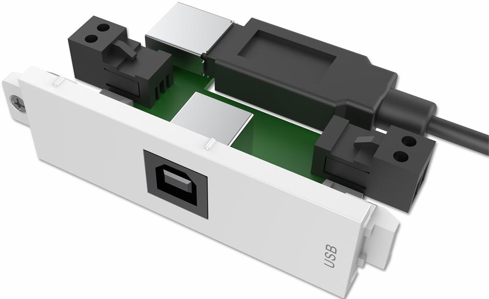 TC3 USBB+ WALL PLATE, USB-B BOOSTER MODULE VISION AV