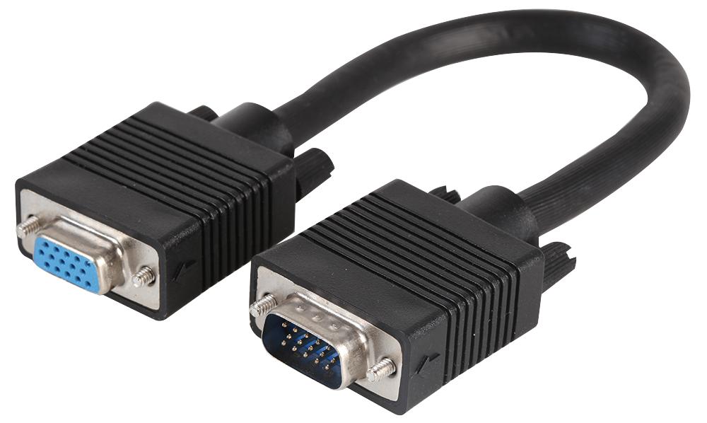PSG91351 LEAD, S-VGA PLUG TO SOCKET, 0.15M, BLACK PRO SIGNAL