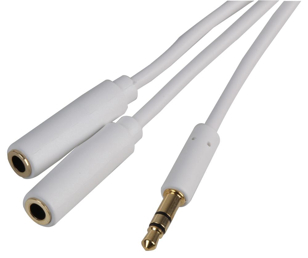 PSG3113-3M 3.5MM STEREO JACK TO 2X SKT 3M WH PRO SIGNAL