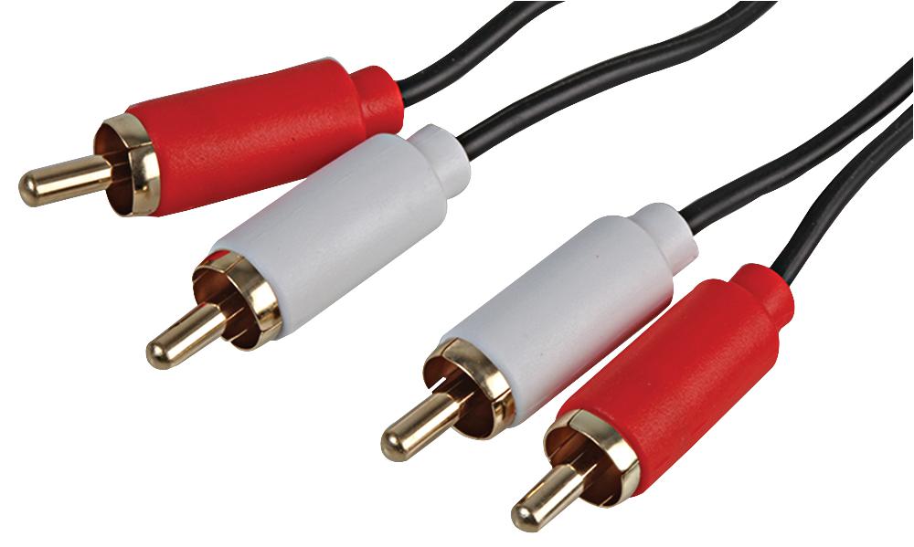 PSG3135-1.5M 2X PHONO PLUG TO PLUG LEAD 1.5M BLACK PRO SIGNAL