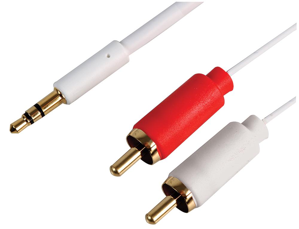 PSG3160-2M 3.5MM STEREO JACK TO 2X PHONO LEAD 2M PRO SIGNAL