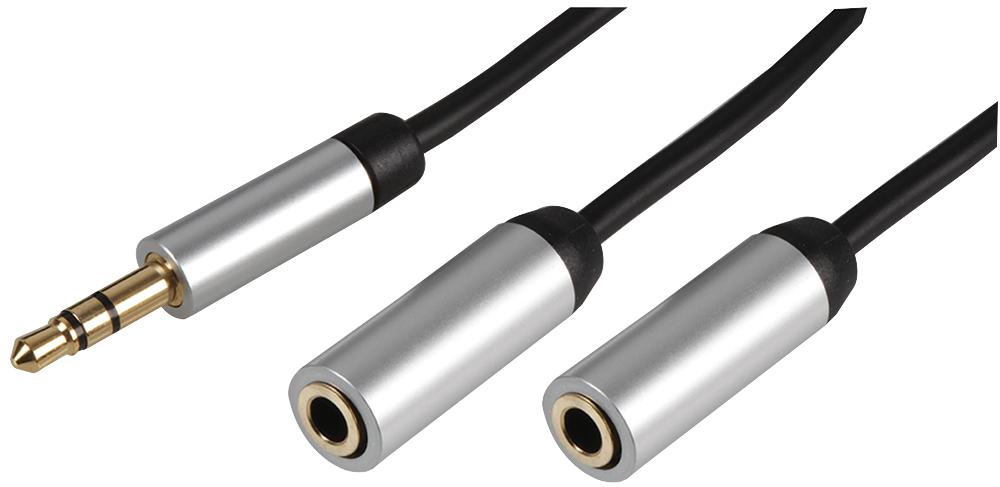 PSG3220-10M 3.5MM STEREO JACK TO 2X SKT 10M ALU PRO SIGNAL