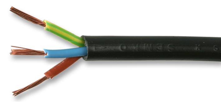 3183VR 1.50 FLEX CABLE, MAINS, 3CORE, 1.5MM, PER M PRO POWER
