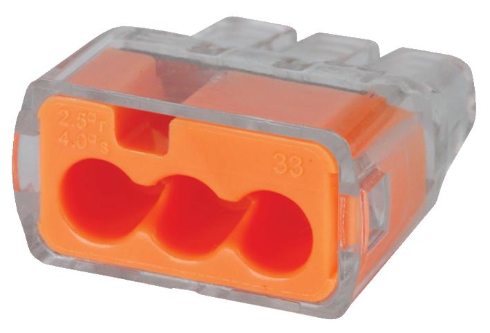 30-1033 3 PORT PUSH IN CONNECTORS 100/PACK IDEAL