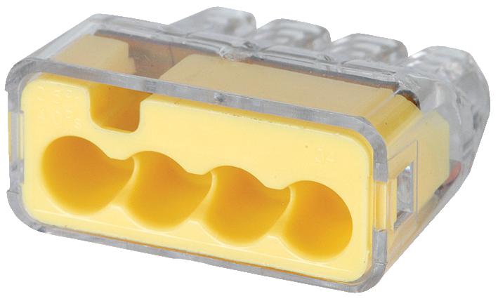 30-1034 4 PORT PUSH IN CONNECTORS 100/PACK IDEAL