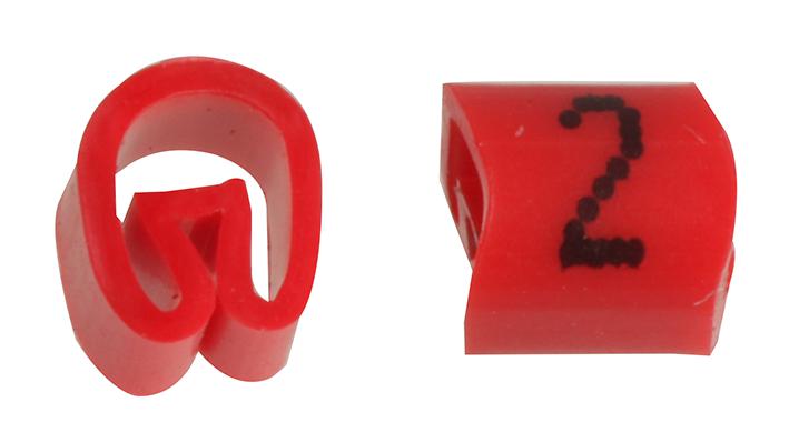 PTV3 2 RED 100/BAG CABLE MARKER, NO.2 RED BAG100, PK100 PRO POWER