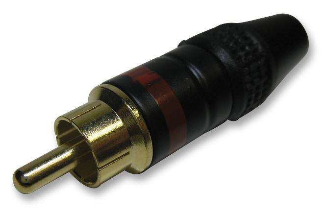 PSG01774 PHONO PLUG, BLACK/RED PRO SIGNAL