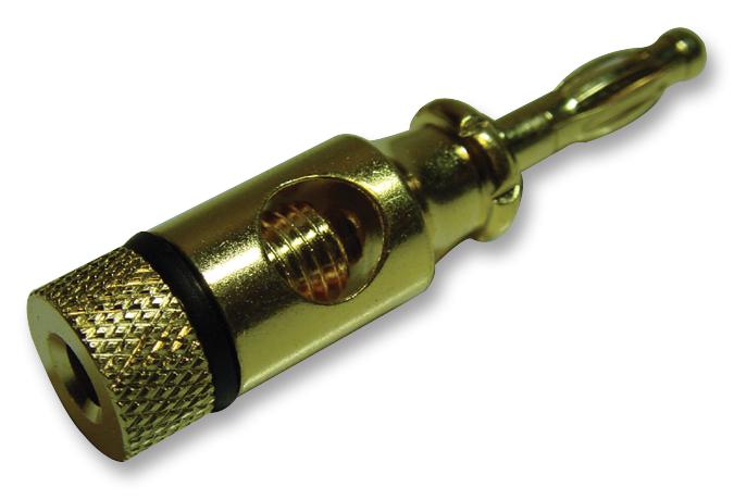 PSG02043 4MM PLUG, GOLD/BLACK PRO SIGNAL