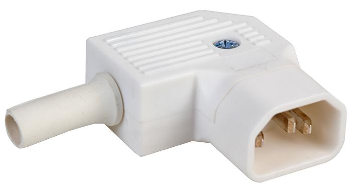 PX0686/SE/WH PLUG, IEC, RIGHT ANGLE, WHITE, FREE BULGIN LIMITED