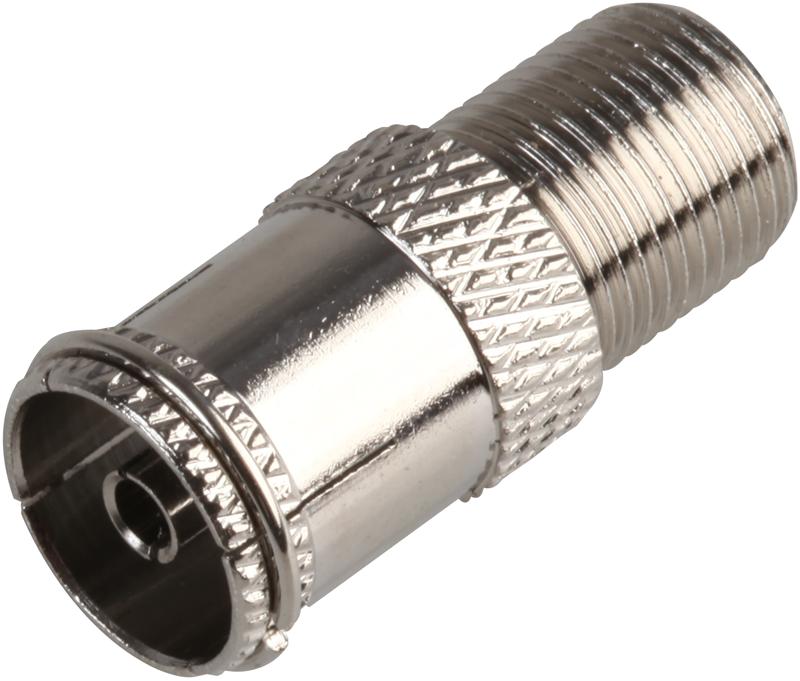 RW7-011 TV COAX SOCKET TO F FEMALE BRASS PRO SIGNAL