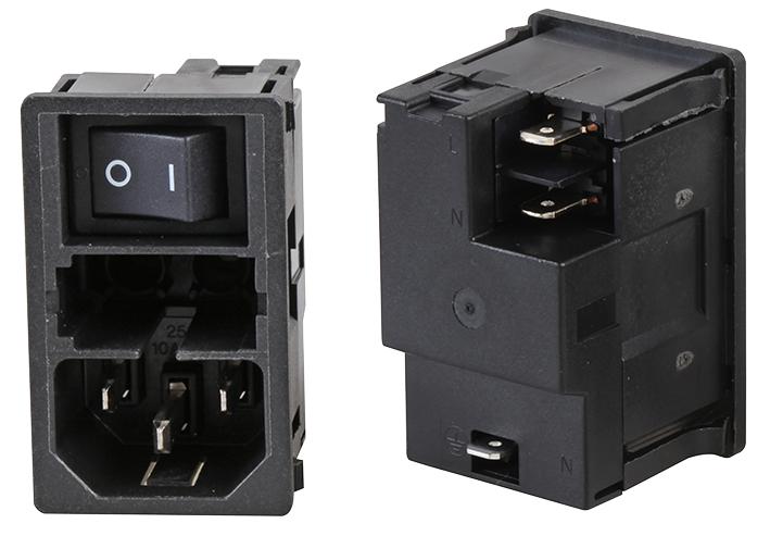 KM00.1205.11 INLET, IEC, SWITCHED/FUSED SCHURTER
