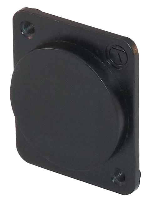 KADKPK XLR BLANK PLATE, D UNIVERSAL CONN, BLACK TUK
