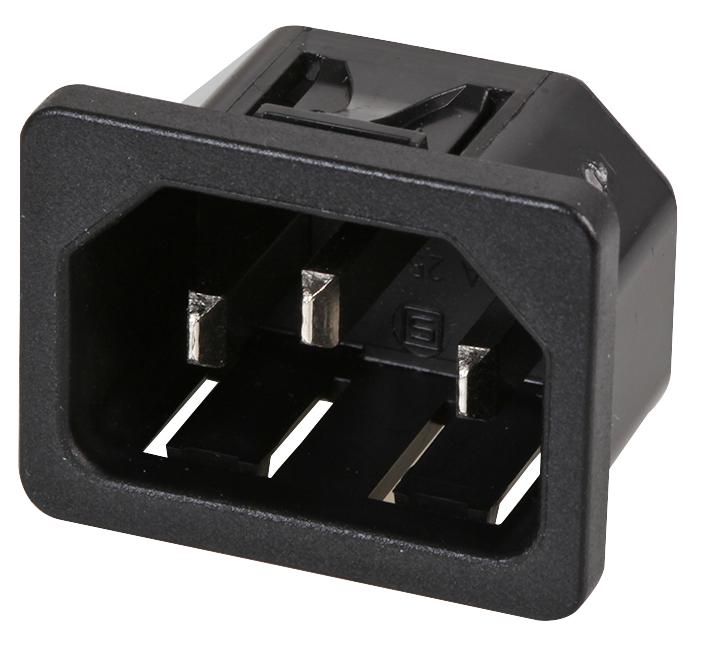 6100.4210 INLET, IEC, C14, 6100, 10A SCHURTER