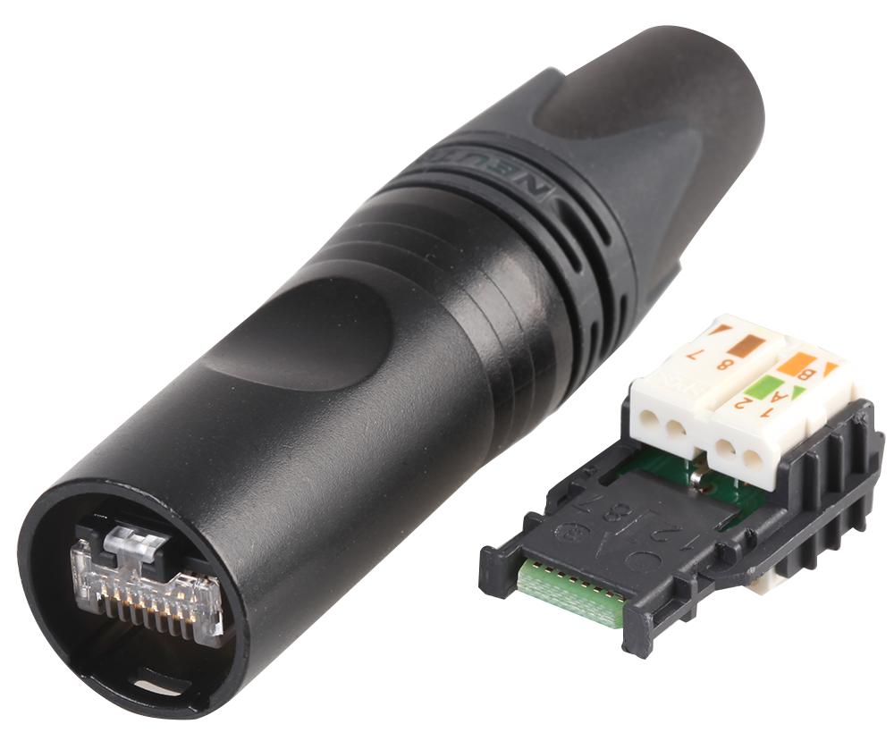 NE8MX6-B RJ45 ENET CONN, CAT6A, PLUG, 8POS, CABLE NEUTRIK