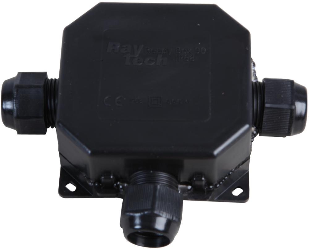 READYBOX90-N CONNECTION BOX, GEL, 3 CABLES, 3P, BLACK RAYTECH