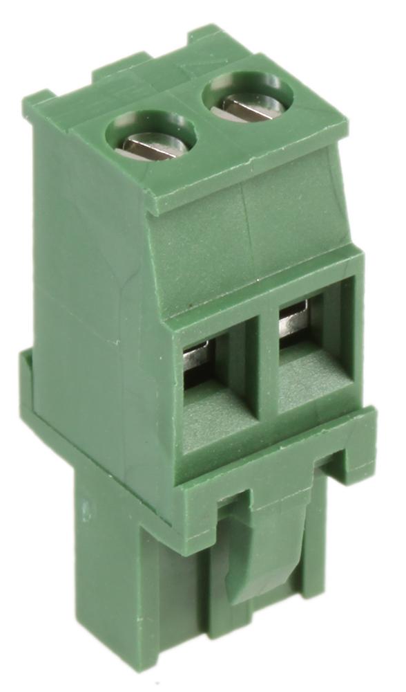 MC000184 TERMINAL BLOCK, PLUGGABLE, 2POS, 14AWG MULTICOMP PRO