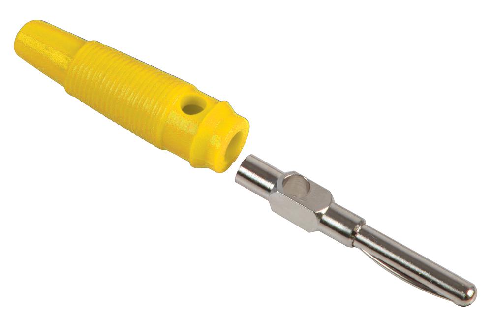 25.412.3 PLUG, 4MM, YELLOW MULTICOMP