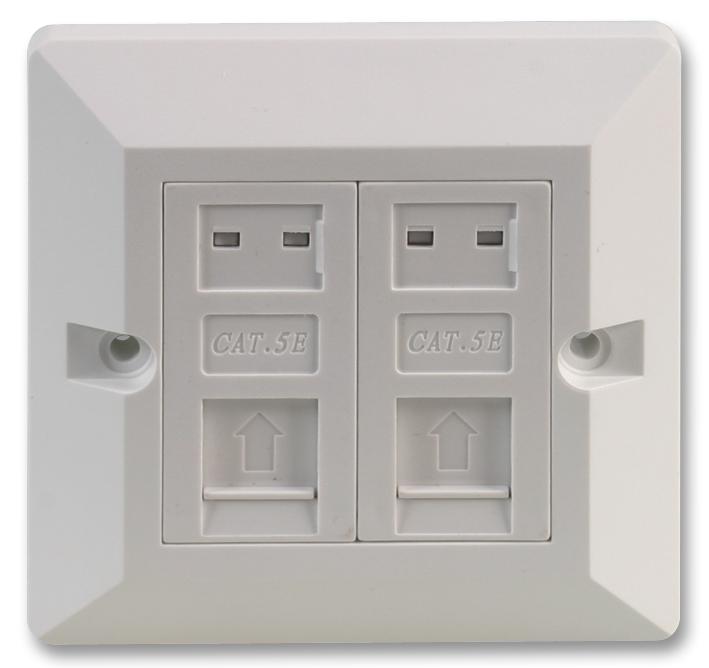 UT-8702 FACEPLATE, CAT5E, 2PORT PRO SIGNAL