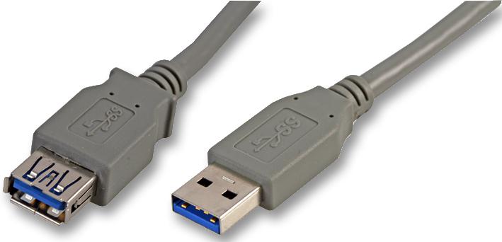 CAC250037 LEAD, USB3.0 A MALE-A FEMALE 3M GREY PRO SIGNAL