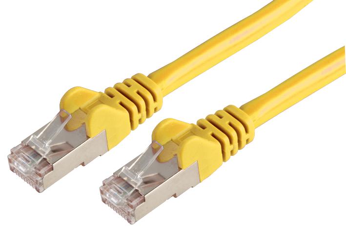 PSG90809 PATCH CORD, RJ45 PLUG, CAT6A, 0.5M, YEL PRO SIGNAL