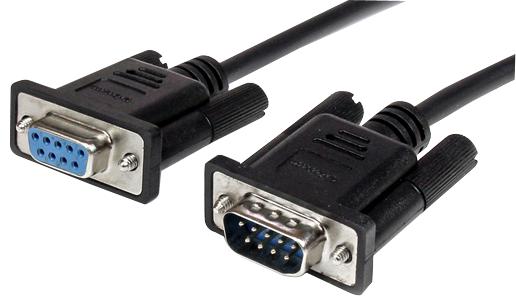MXT1001MBK COMP CABLE, 9P D-SUB PLUG-SKT1M, BLK STARTECH