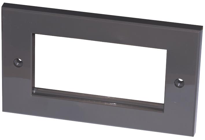 008-010-010-71 FACEPLATE, 2GANG, 4MOD EURO,DDA GREY CONNECTIX CABLING SYSTEMS
