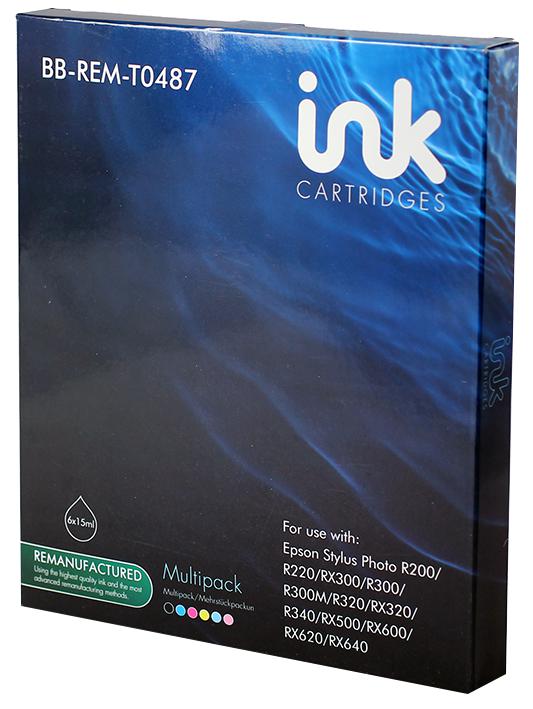 BB-REM-T0487 INK CART, REMAN, T0487 6 COLOUR UNBRANDED