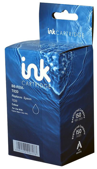 BB-REM-T020 INK CART, REMAN, T020 COLOUR UNBRANDED